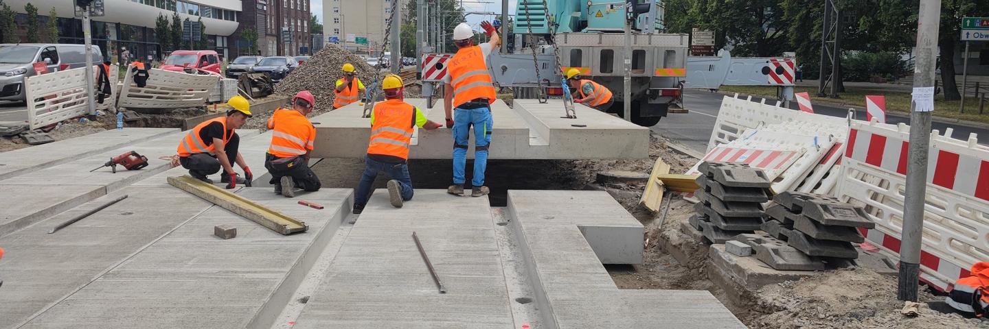 Epufloor supplies prefabricated slabs for a new investment project in Wrocław.