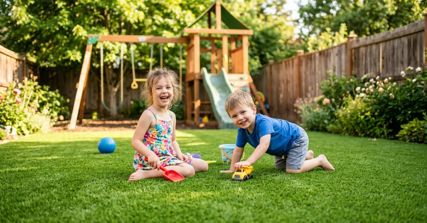 Artificial grass for children - playgrounds, gardens and safe surfaces